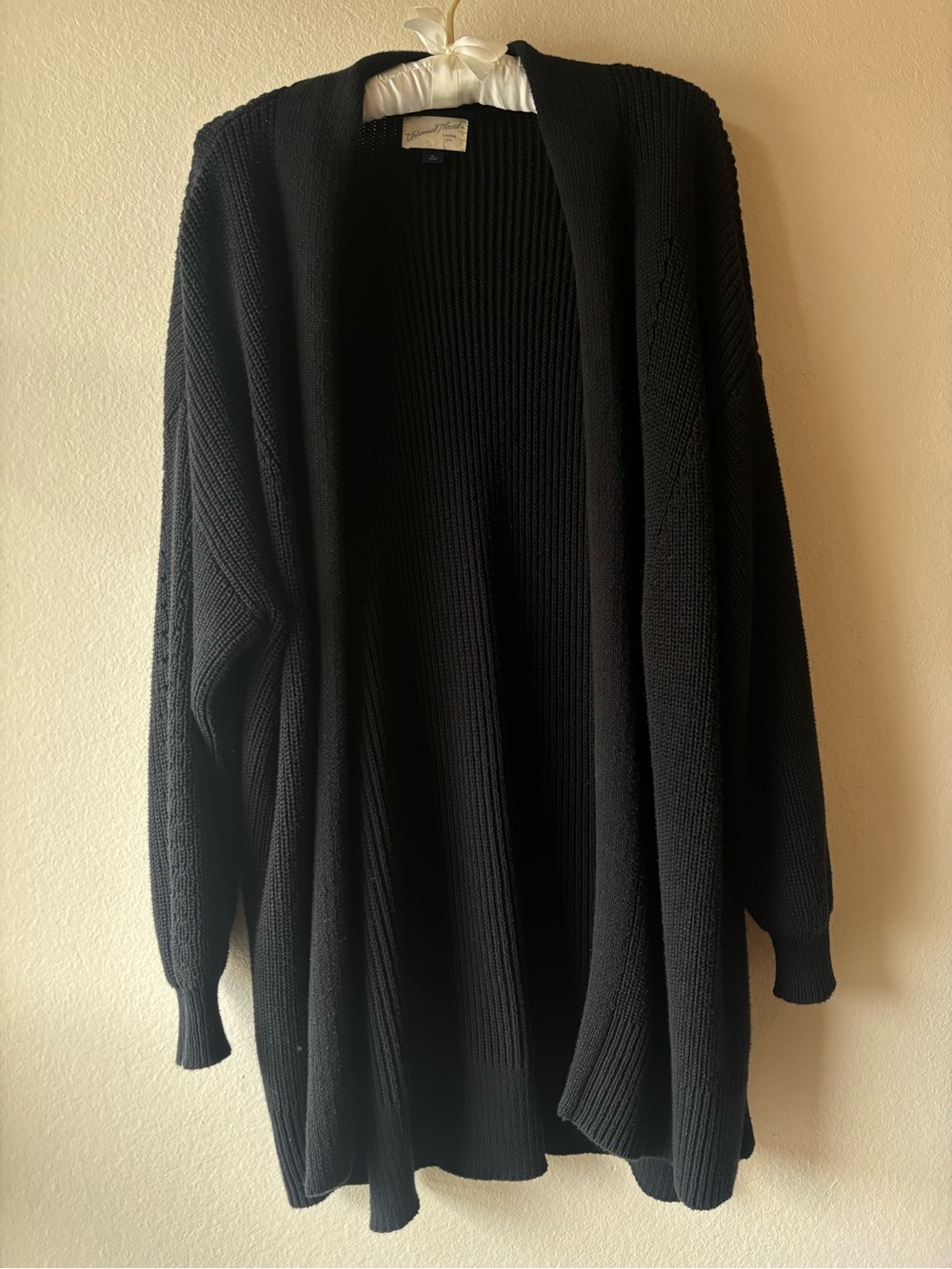 NWOT Universal Thread Open-Front Black Knit Women’s Sweater Cardigan